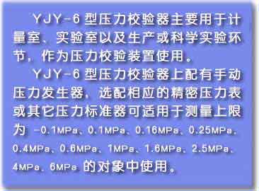 YJY-6壓力校驗器